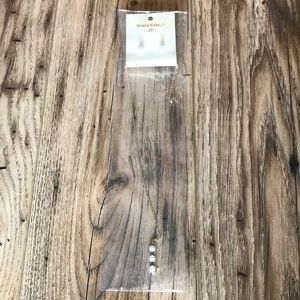 World Market pearl necklace and earrings set